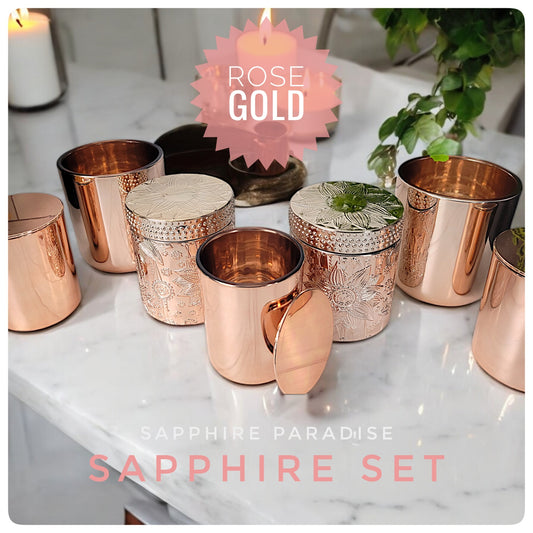 Rose Gold Sapphire Set